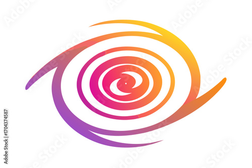Abstract swirling vortex with vibrant gradient colors