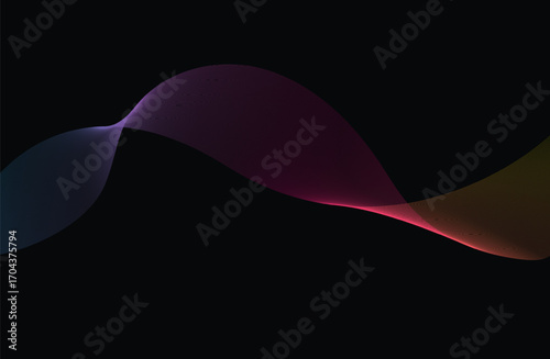 Abstract Colorful Lines Wave Pattern, Abstract Wavy Lines Background, Gradient Colors Lines Wave Pattern, Black Background, Abstract Lines Wave Wallpaper