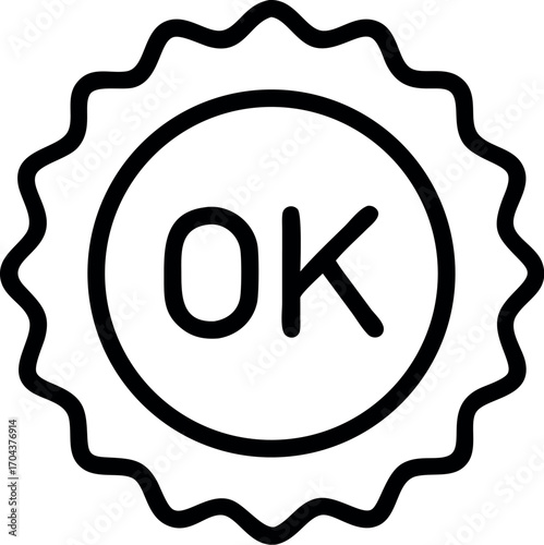 OK stamp vector illustration