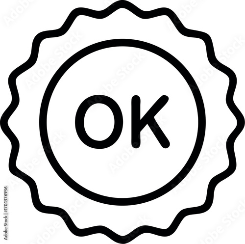 OK stamp vector illustration