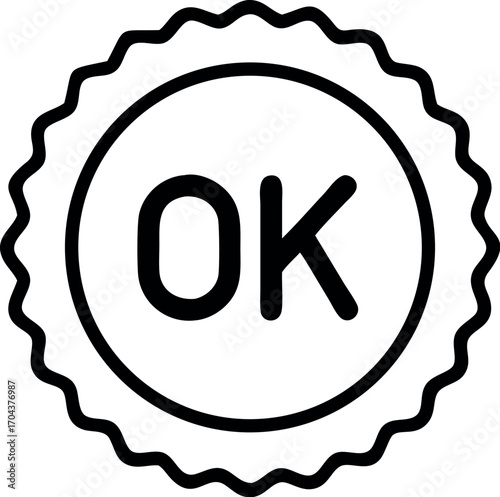 OK stamp vector illustration