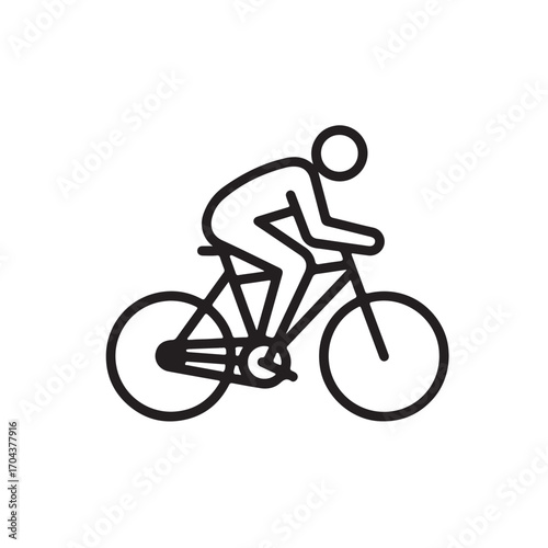 bicycle icon on white background