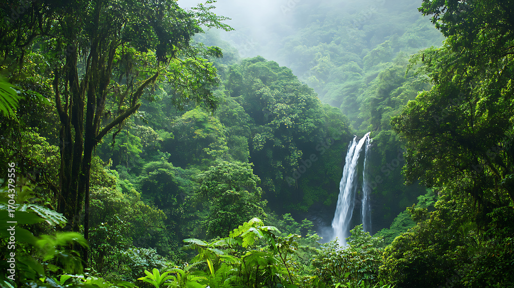 custom made wallpaper toronto digitalBeautiful waterfall stream running through lush tropical forest landscape high resolution picture