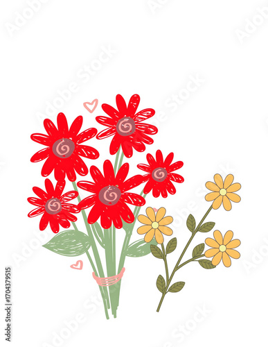 bouquet of red flowers