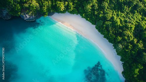 Wallpaper Mural Exotic hidden paradise lagoon with sandy coast and cliffs high resolution picture Torontodigital.ca