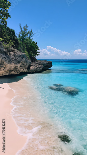 Wallpaper Mural Stunning tropical beach hut beside clear water and sand high resolution picture Torontodigital.ca