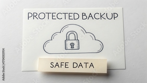 Secure Cloud Backup Concept with Data Protection Illustration