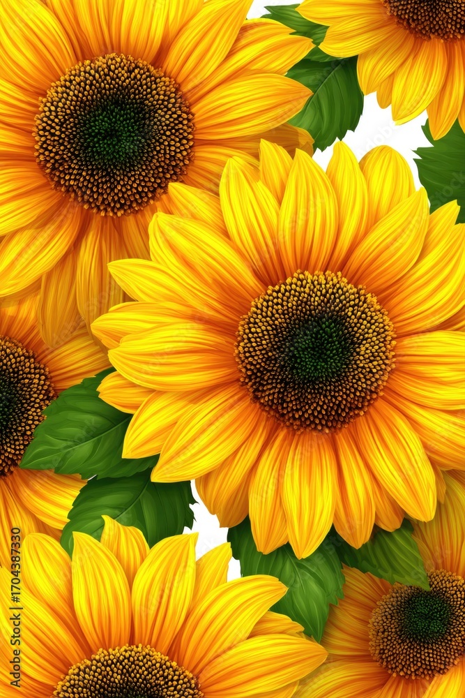 Obraz premium Yellow Sunflower Vase Decoration