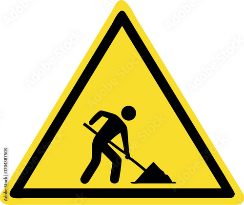 Road under construction sign vector illustration, Under construction road sign vector