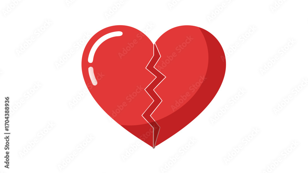 Fototapeta premium red heart on white background