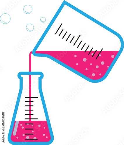 Colorful Laboratory Equipment for Science and Education.