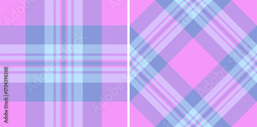 Background pattern seamless of plaid fabric textile with a texture check tartan vector. Set in fashionable colors. Tablecloth design ideas.