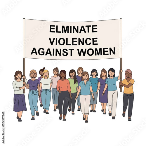 Women Protest for Ending Violence Against Women