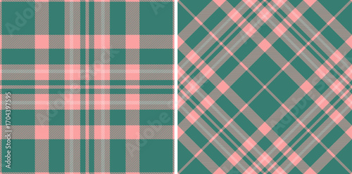 Elegant plaid pattern showcasing dual designs. Ideal for backgrounds, textiles,  fashion projects seeking a classic, versatile look with a contemporary twist.
