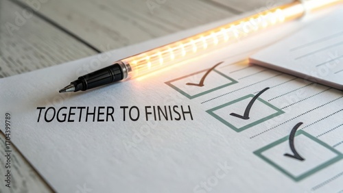 Together to Finish: Organized Checklist for Team Goals and Success