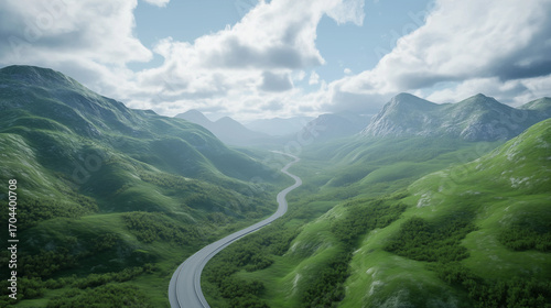 distant path or road leading to unknown