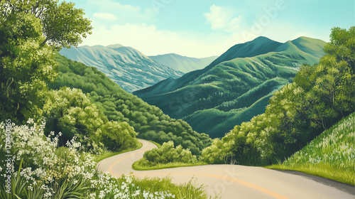 distant path or road leading to unknown