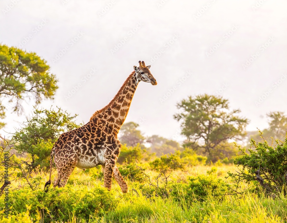 Obraz premium Giraffe in a savanna