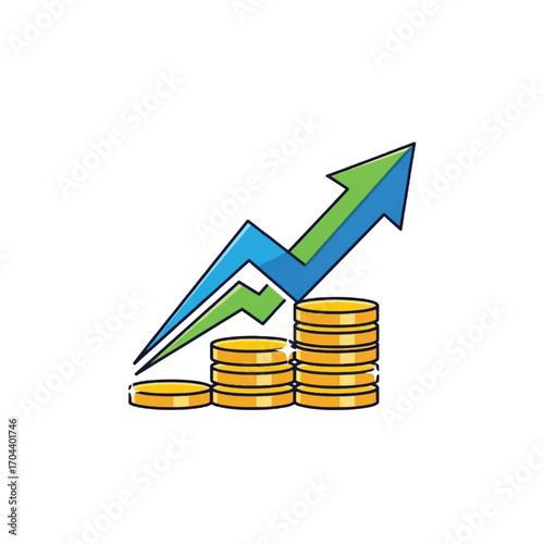 upward financial growth with increasing profits