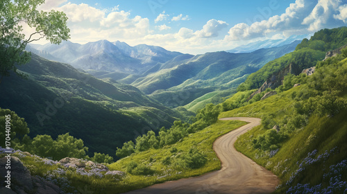 distant path or road leading to unknown