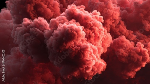 crimson smoke cloud fills the frame