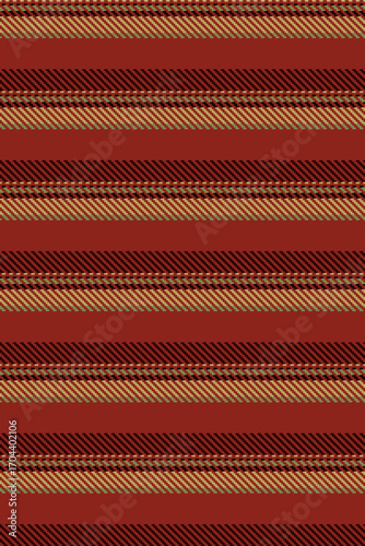 Farketing pattern vector seamless, tablecloth textile texture lines. Ttyling vertical stripe background fabric in red and black colors.