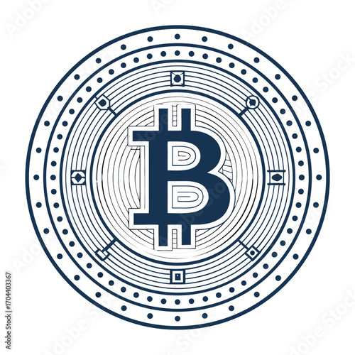 Bitcoin icon vector artwork clean background