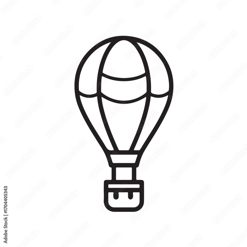 Fototapeta premium air balloon isolated vector icon on white background 