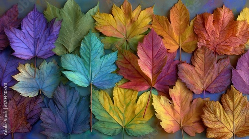 Wallpaper Mural autumn leaves artfully arranged to create a vibrant display of fall colors Torontodigital.ca
