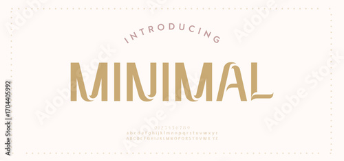 Abstract Fashion font alphabet. Minimal modern urban fonts for logo, brand etc.