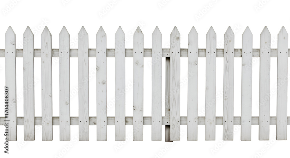 White Picket Fence Against Black Background White Picket Fence Against Black Background