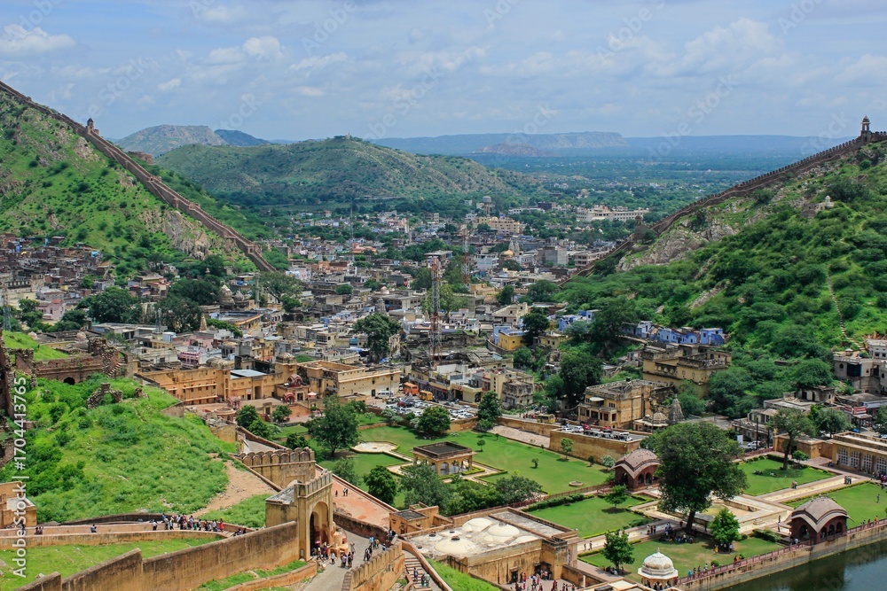 Fototapeta premium View from Amber Fort. Jaipur, India.
