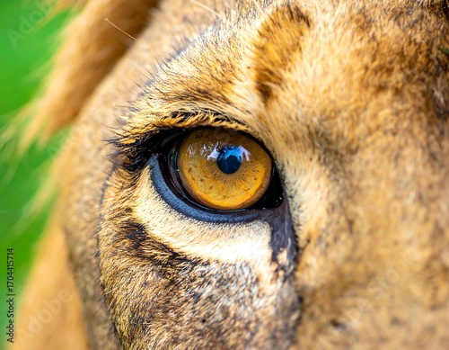 Close-up lion eye