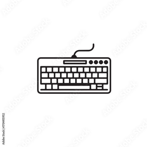 vector illustration of computer keyboard icon on white background 