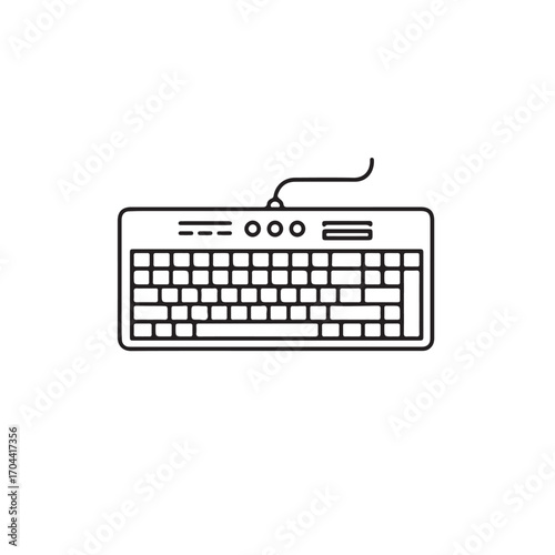 computer keyboard icon vector illustration on white background 