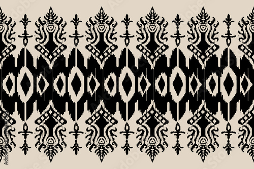 Ethnic oriental pattern traditional.Saree Sarong Motifs Ikat floral embroidery.Seamless damask wallpaper pattern. Vintage background abstract design for texture, fabric, clothing, decoration