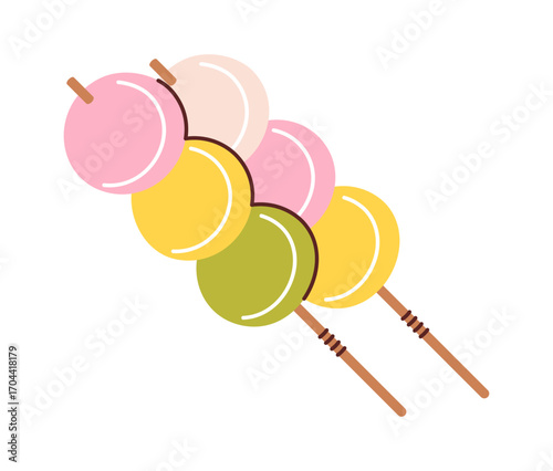 Rice balls on stick snack