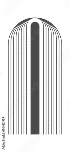 Abstract aesthetic mid century form