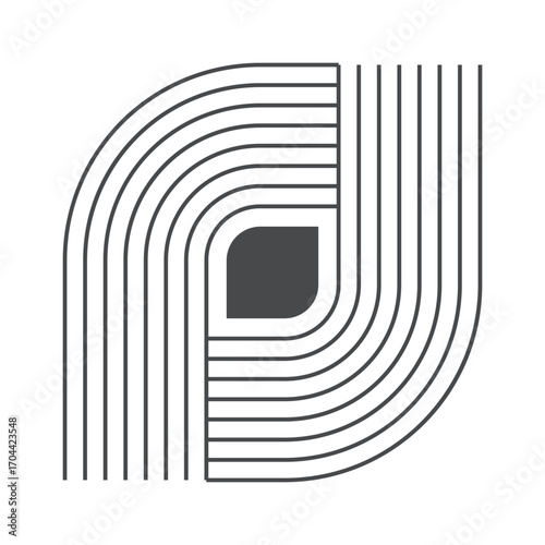 Aesthetic futuristic mid century geometry