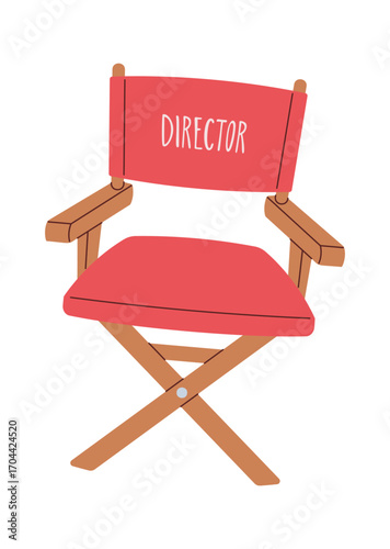 Movie director chair hand drawn