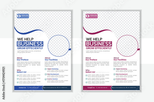 Corporate business flyer template design. perfect for creative professional business.