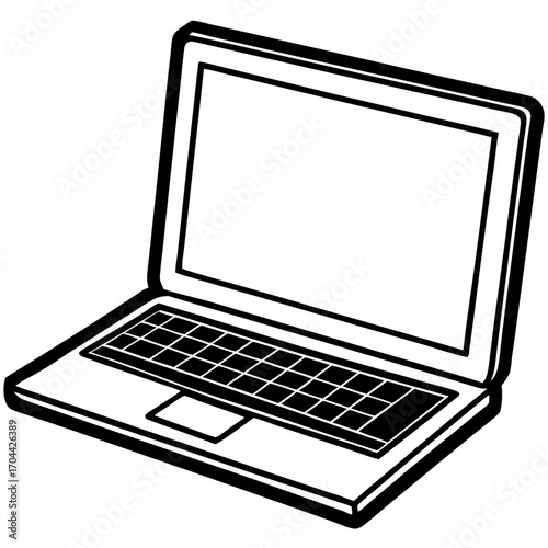 laptop isolated on white background