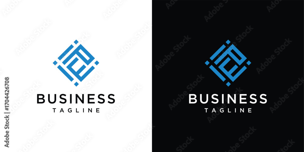 Fototapeta premium IPE business letter logo design. Minimalist symbol logo created with IPE letter lines.