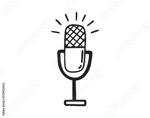 Microphone desktop icon audio recording sound podcast voice