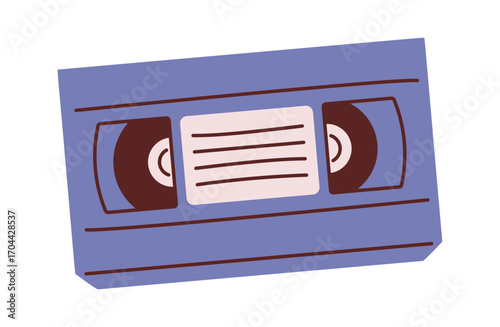 Vintage vhs tape hand drawn