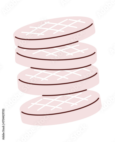 Rice cracker cookies hand drawn