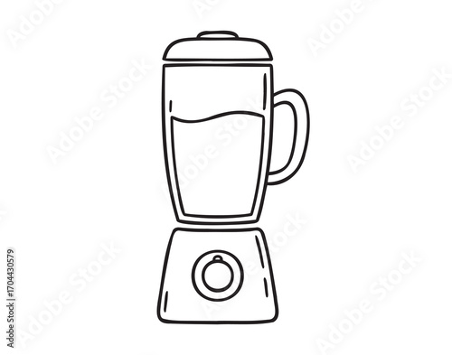 Blender doodle hand drawn icon. Outline line drawing clipart symbol