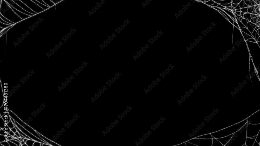 Cobweb Border Overlay looping on transparent backgrounds