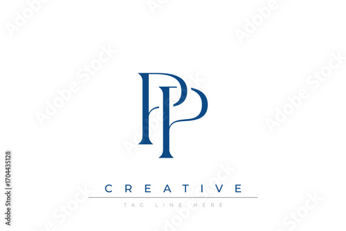 Blue stylized letters PP combined in a modern design on a clean white background, evoking professionalism and creativity. Ideal for branding, business identity, and corporate representation concepts.