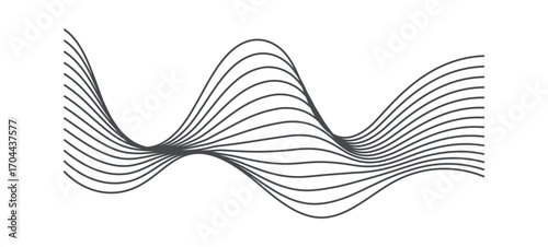 Futuristic waves mid century fluid